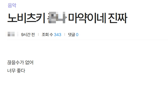 노비츠키 힙합 커뮤니티 평가