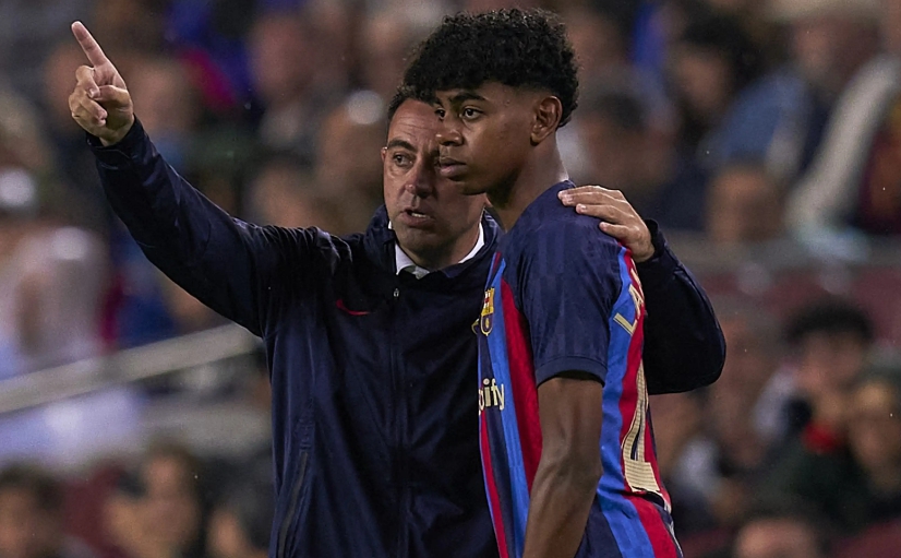 챠비 감독과 라민 야말