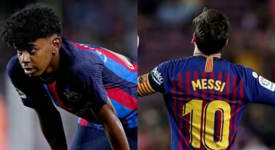 라민 야말과 리오넬 메시