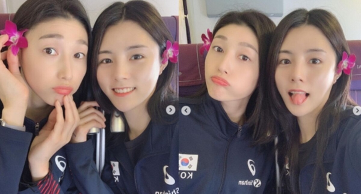 사이 좋았던 김연경 이다영 인스타 셀카 사진