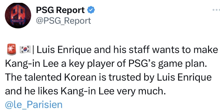 루이스 엔리케 감독 이강인 핵심 선수로 생각