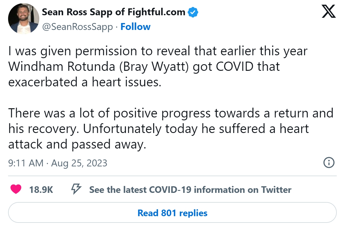 브레이 와이어트 사망 원인 심장 마비 추정