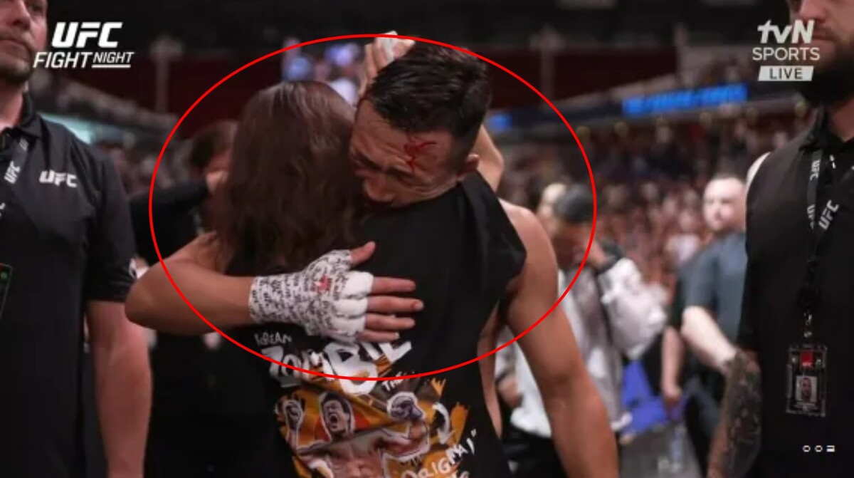 정찬성 아내 박선영 경기 후 눈물의 포옹