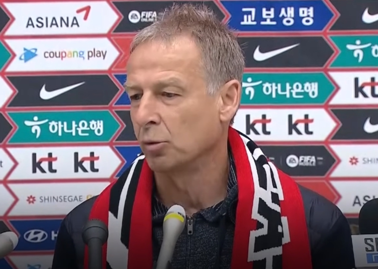 한국 대표팀 부임 당시 클린스만