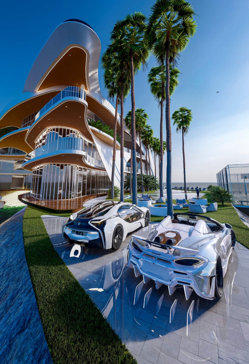 메시 초호화 저택 콘셉 사진