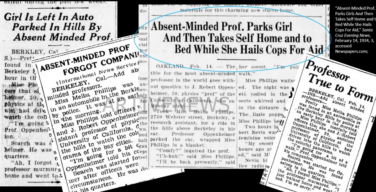 오펜하이머 이름 최초로 보도됐던 당시 신문들