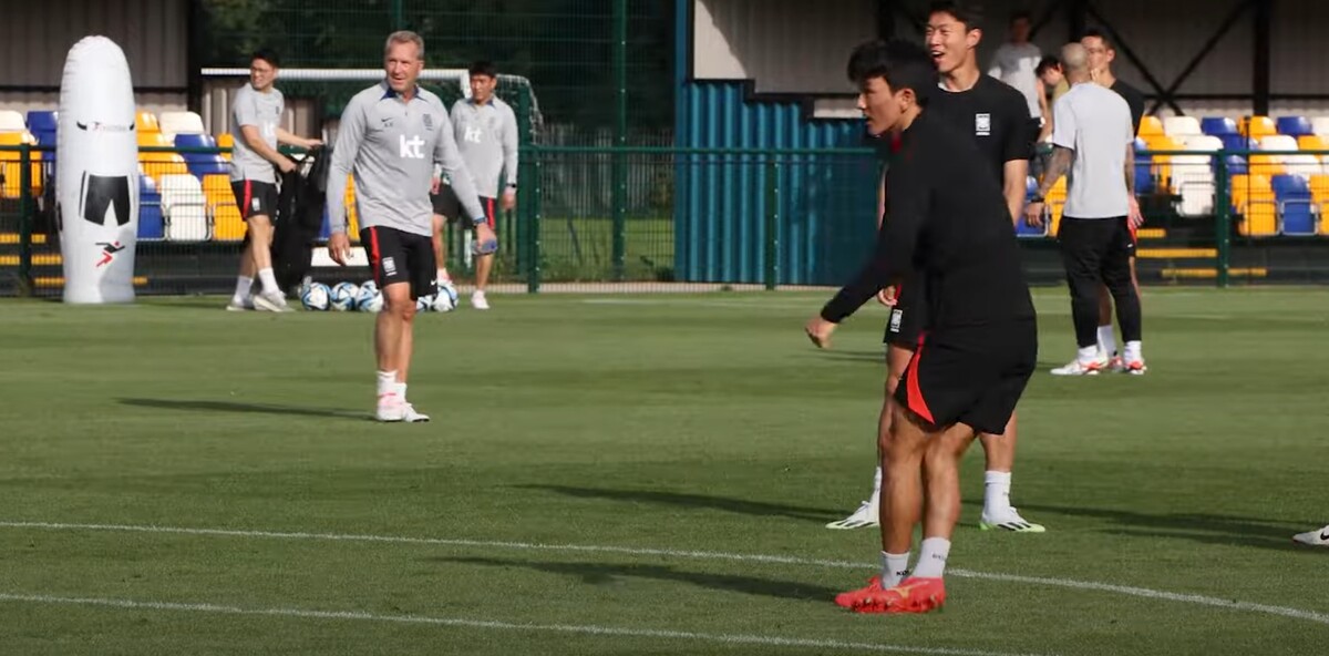 웨일스전 대비 대표팀 훈련