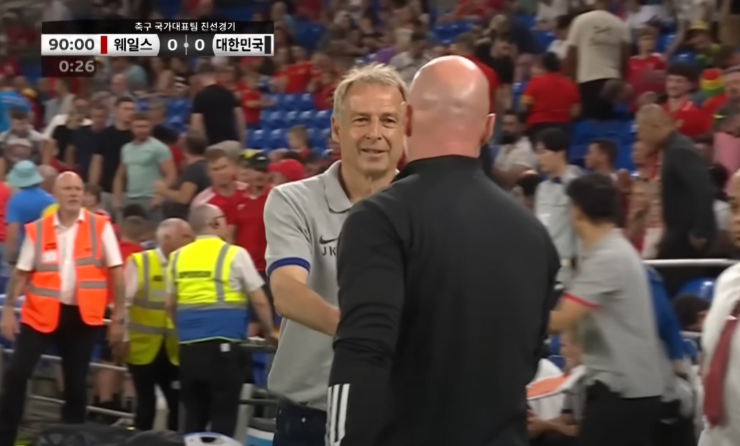 한국 웨일스 평가전 무승부