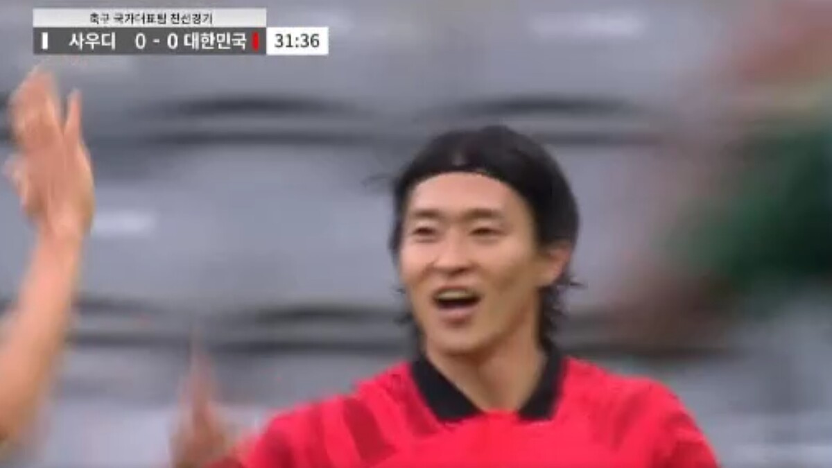 한국 사우디 조규성 선발 출전 선제골