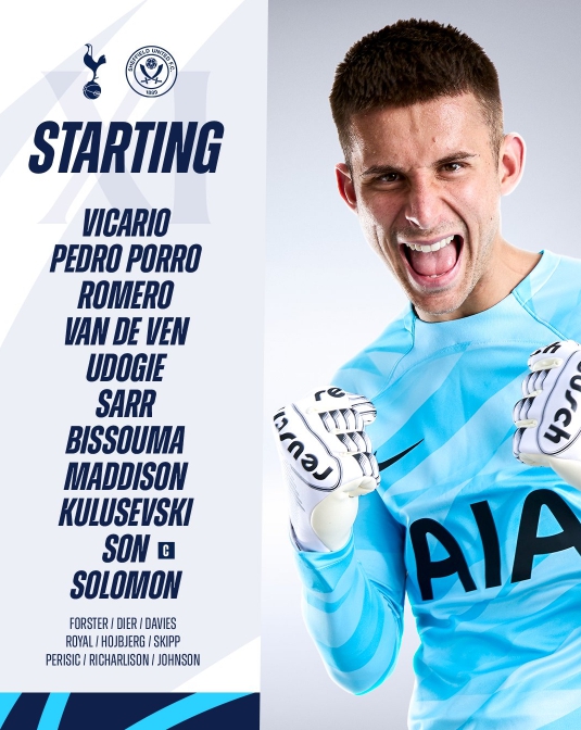 토트넘 셰필드 선발 라인업