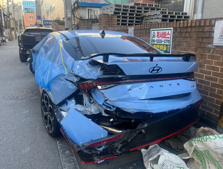 쏘카 아반떼N 사고