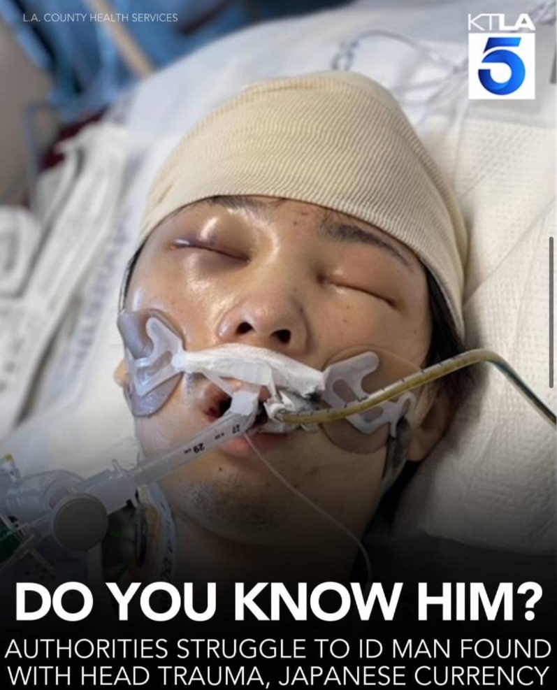 미국에서 발견된 20대 중반 아시아계 남성