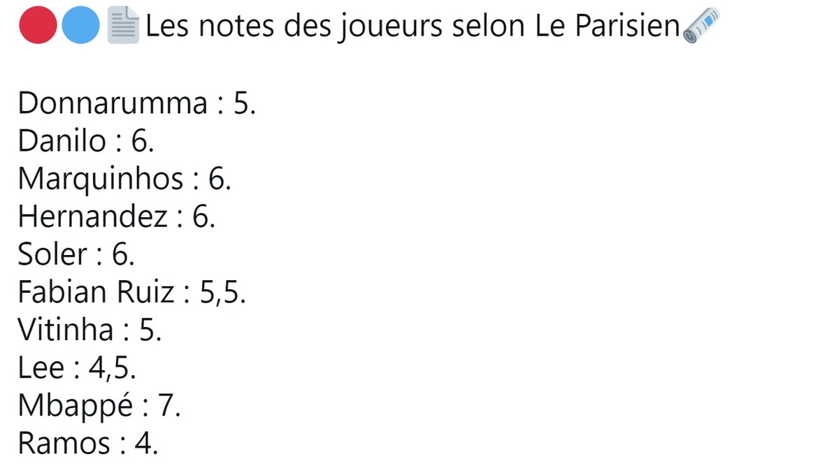 PSG 스트라스부르 르 파리지앵 이강인 4.5점 평점