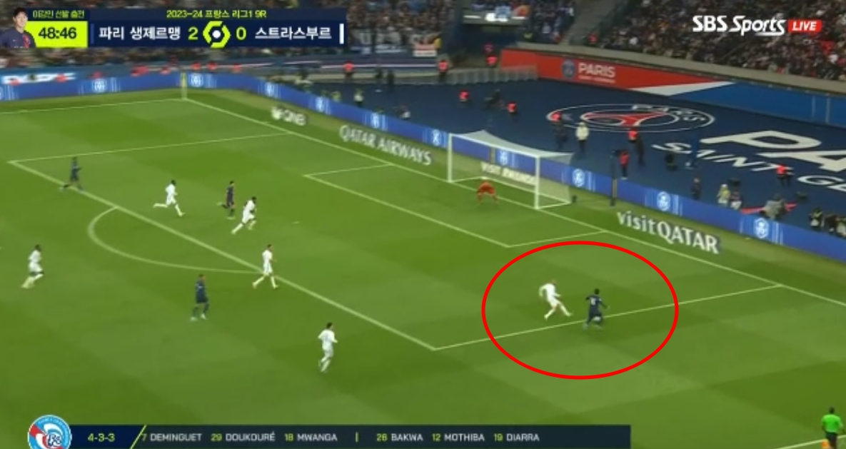 이강인 스트라스부르전 경기 / SBS 스포츠
