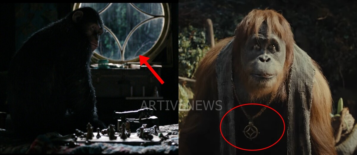 혹성탈출 새로운 시대 예고편 속 등장하는 시저 상징 떡밥