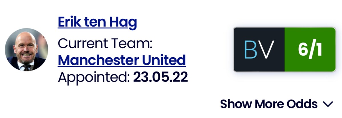 맨유 텐하흐 감독 경질 배당