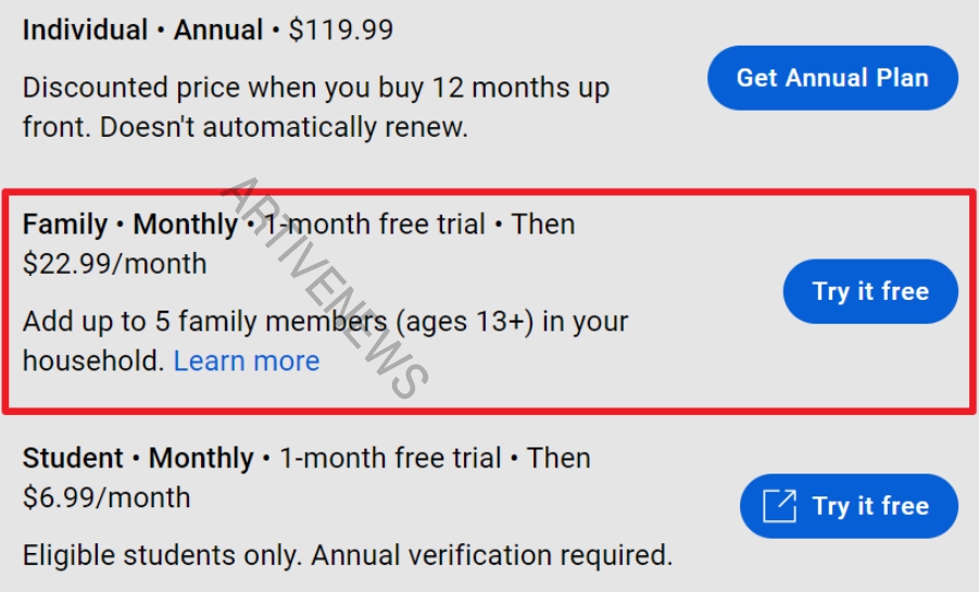 유튜브 프리미엄 가족 요금제