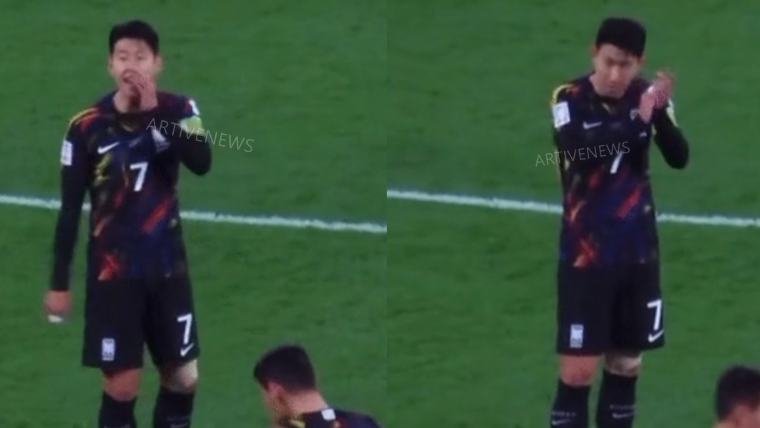 한국 요르단 경기에서 이강인 불러 독려하는 손흥민