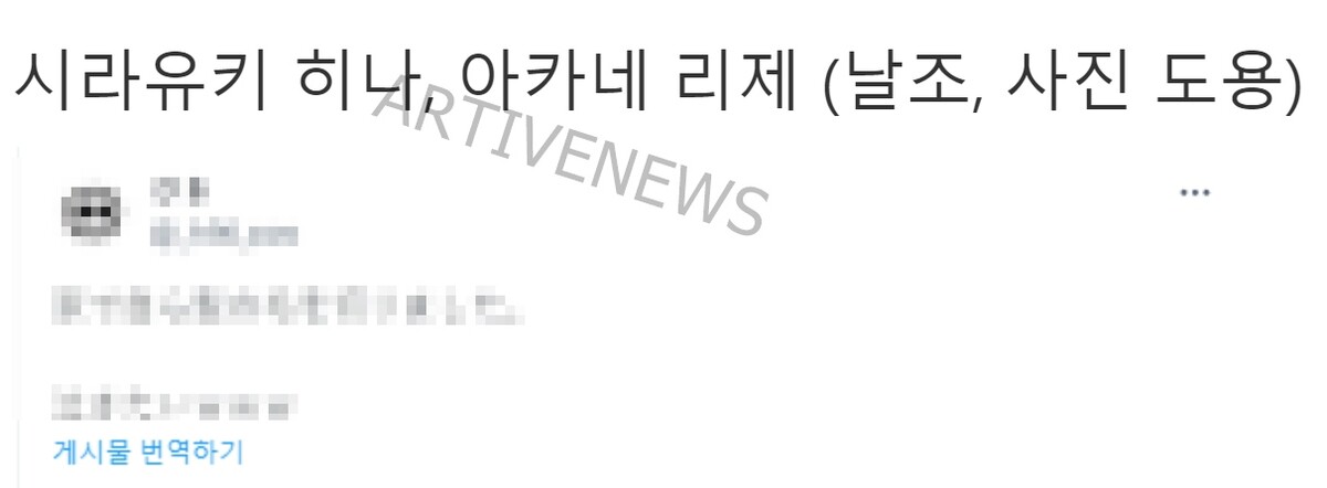 스텔라이브 히나 실물 얼굴 사진 허위 루머