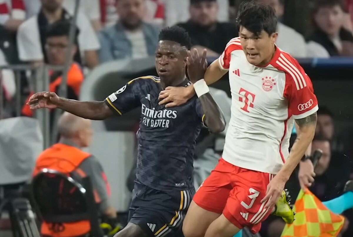 챔스 김민재 레알전 비니시우스 수비