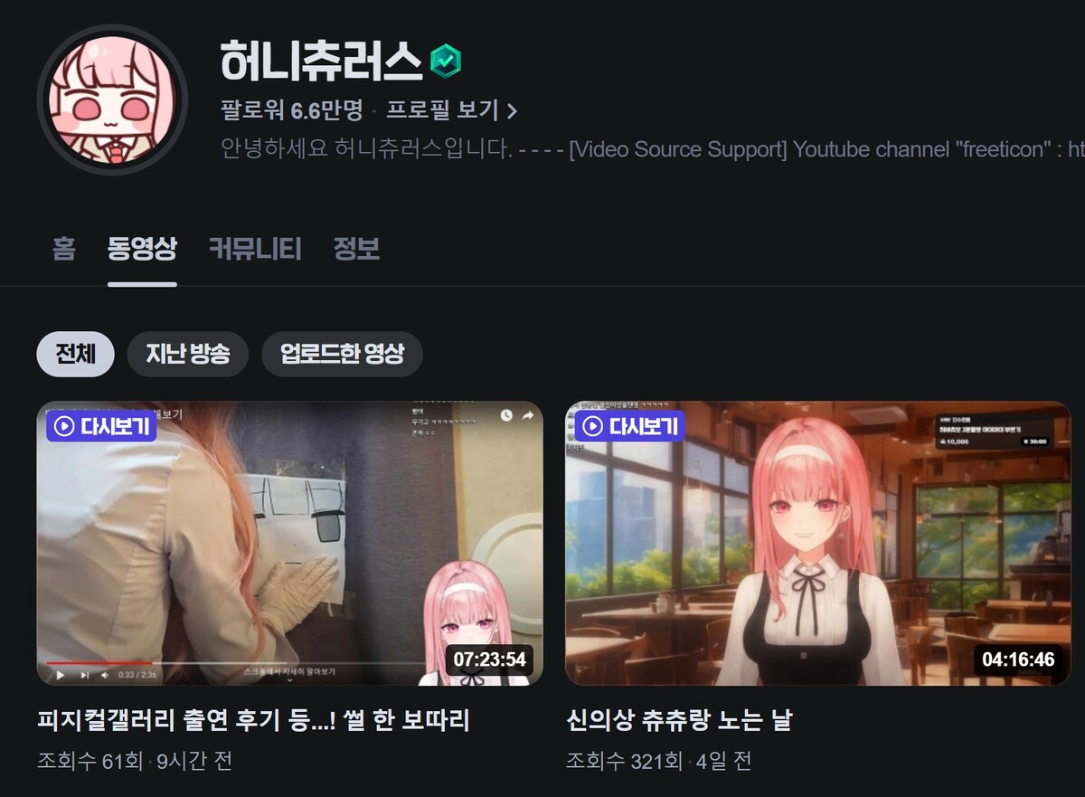 허니츄러스 치지직