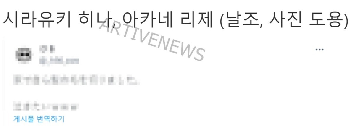 시라유키 히나 빨간약 얼굴 허위 날조 논란