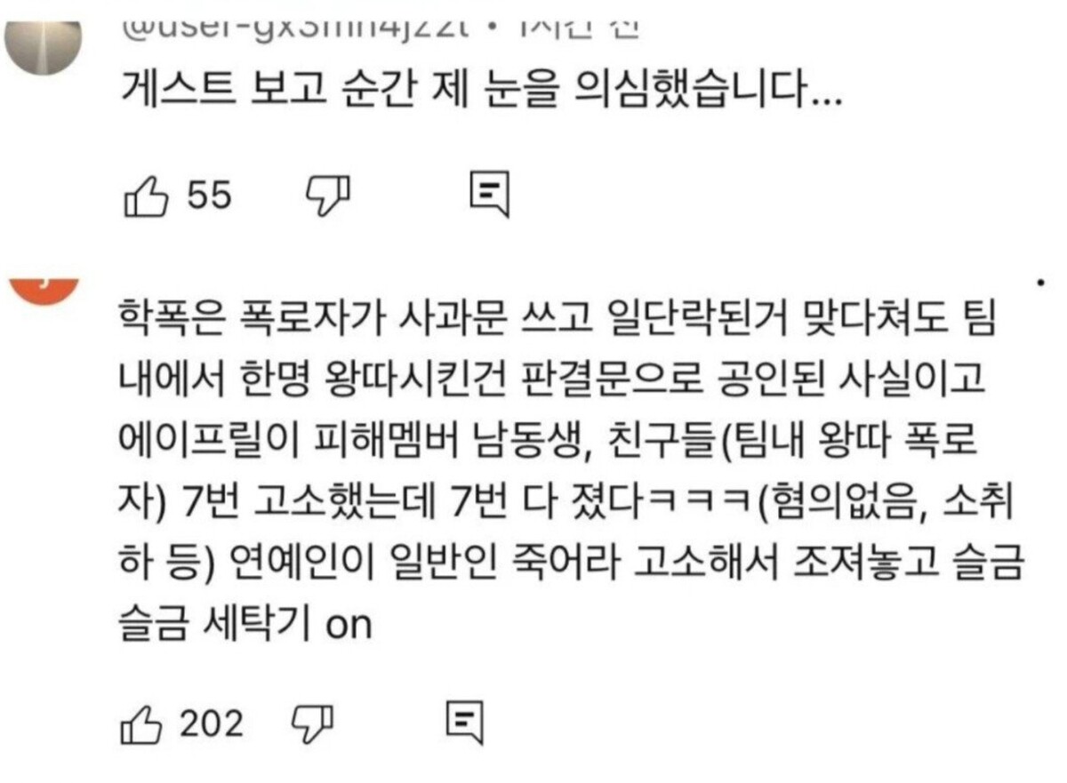 곽튜브 영상 댓글