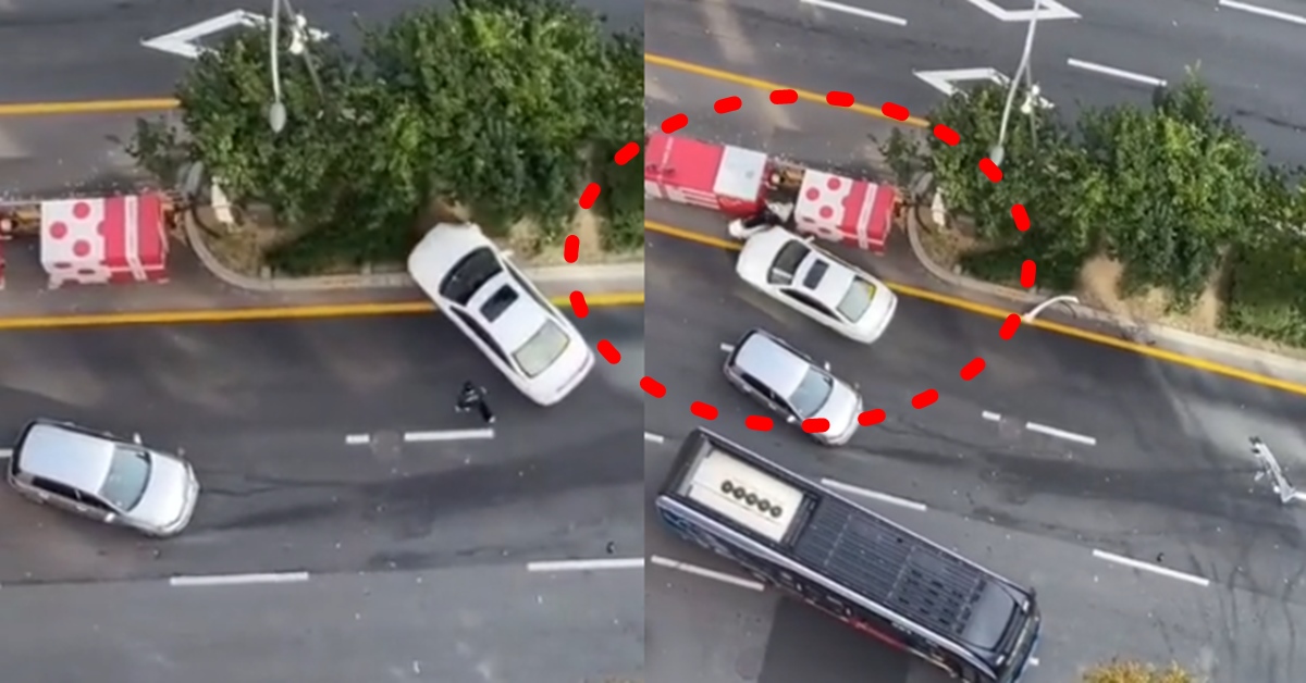 강남역 흰색 그랜저 8중 추돌 사고