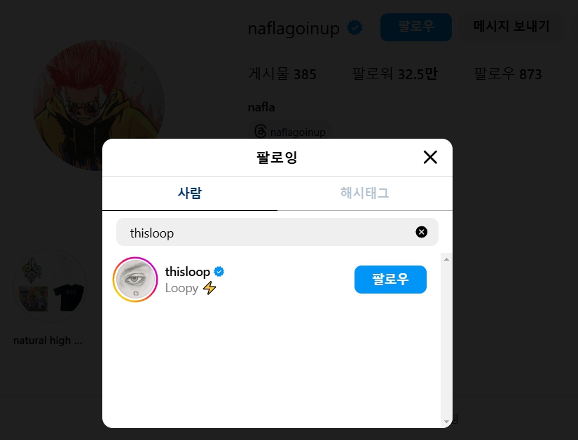 루피 나플라 인스타 맞팔