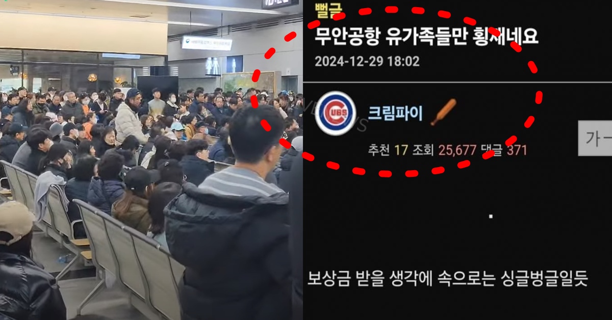 무안공항 제주항공 참사 유가족 비하한 엠팍 크림파이