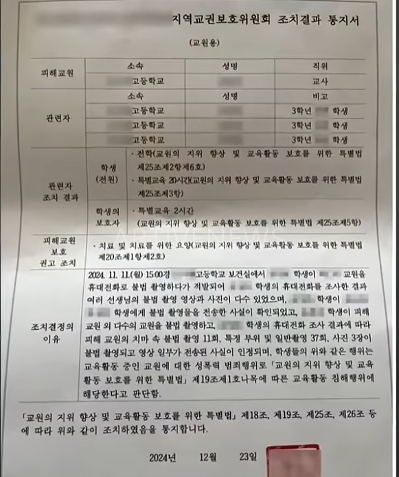 부산 여교사 고등학교