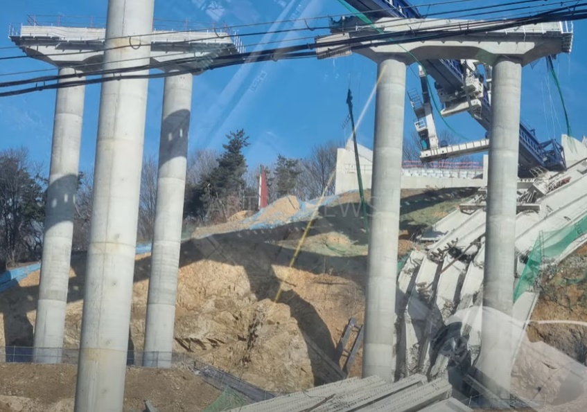 천안 고속도로 교량 붕괴 현장