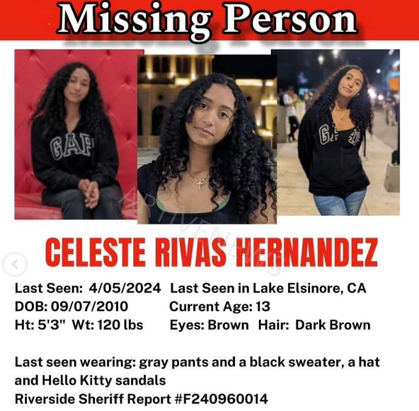셀레스트 리바스 실종 전단지